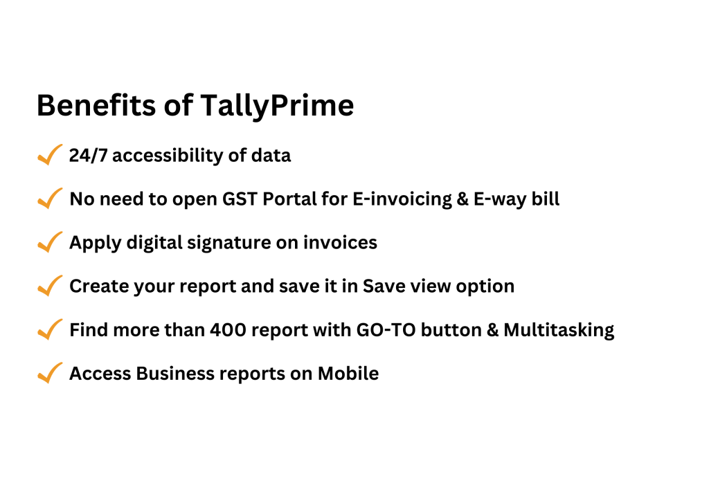 Benefits of TallyPrime